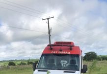 AMBULÂNCIA DO SAMU SAI DA PISTA NA RODOVIA PRÓXIMO A NOSSA SENHORA DA GLÓRIA