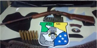 COMPANHIA DE CAATINGA PRENDE DUPLA POR PORTE ILEGAL DE ARMA DE FOGO EM CANINDÉ.