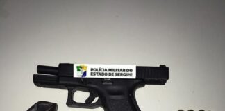 SIMÃO DIAS: POLÍCIA MILITAR EFETUA PRISÃO POR PORTE ILEGAL DE ARMA DE FOGO.