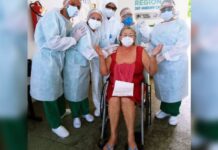Mulher de 69 anos, cardiopata, vence a COVID-19 e tem alta após 14 dias internada