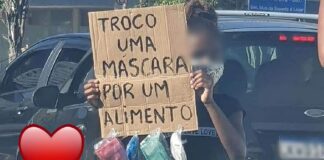 Luciano Huck ajuda menina que trocava máscara por alimento em sinaleira