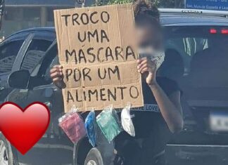 Luciano Huck ajuda menina que trocava máscara por alimento em sinaleira