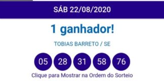 Aposta de Tobias Barreto leva mais de 6 Milhões na Quina