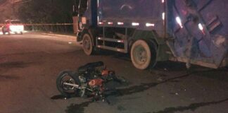 Motociclista bate em caminhão de lixo e acaba morrendo em Aracaju