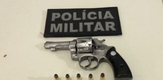 PM apreende arma de fogo e prende enteado que ameaçou o padastro em Tobias Barreto.
