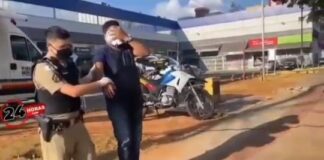 Motociclista fica ferido ao ser cortado por linha chilena no bairro São José, em Belo Horizonte na tarde de ontem (03).